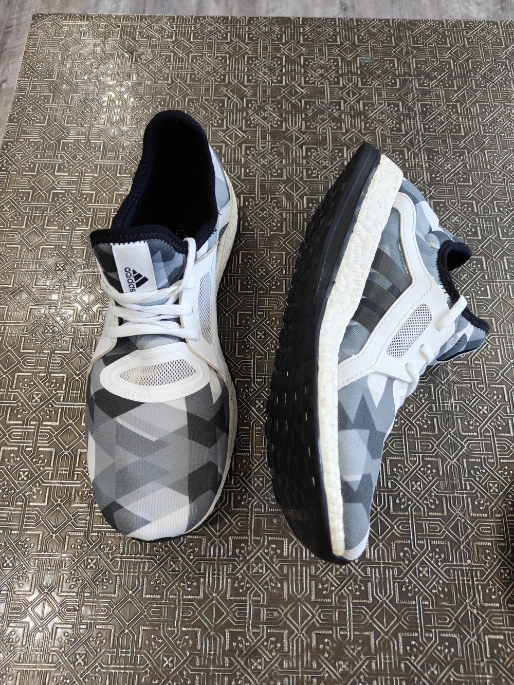🐢 Adidas Women's Pureboost X Element Great Shape Size 8.5 White And Grey